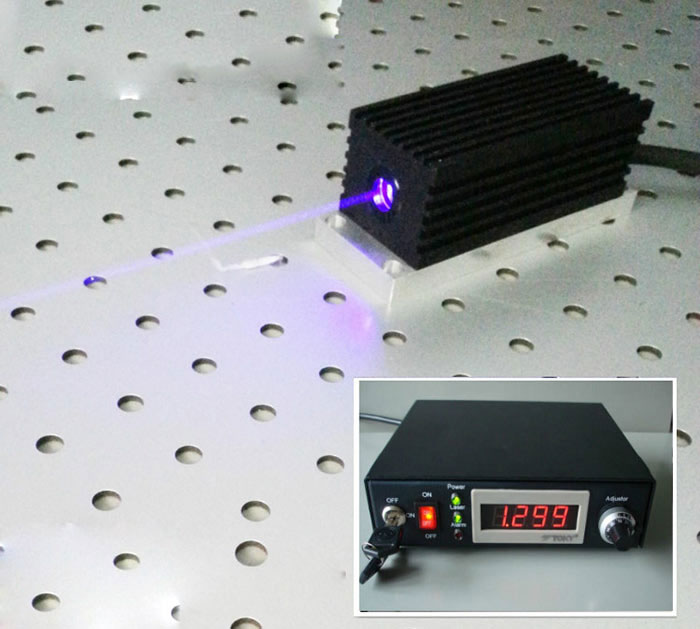 405nm 300mw/400mw/500mw 蓝紫光 CW激光器带电源/模拟或TTL调制